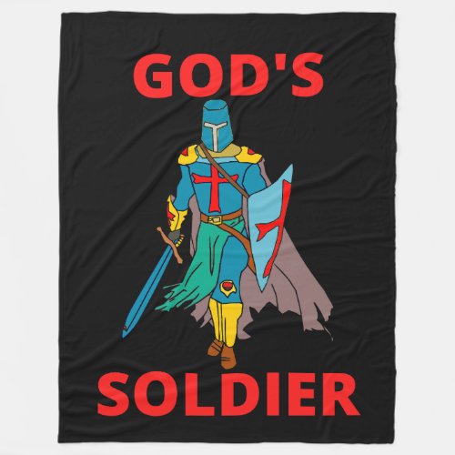Gods Soldier In Arms Fleece Blanket