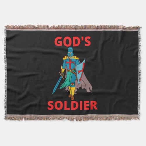 Gods Soldier In Arms Throw Blanket