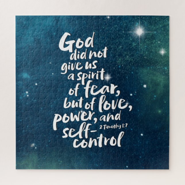 GOD's Spirit of Love - NO FEAR - Bible Verse Jigsaw Puzzle (Vertical)