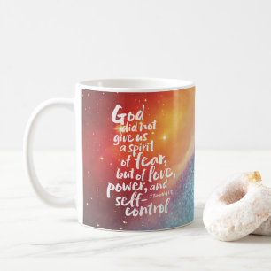 GOD's Spirit of Love - NO FEAR - Christian Verse Coffee Mug
