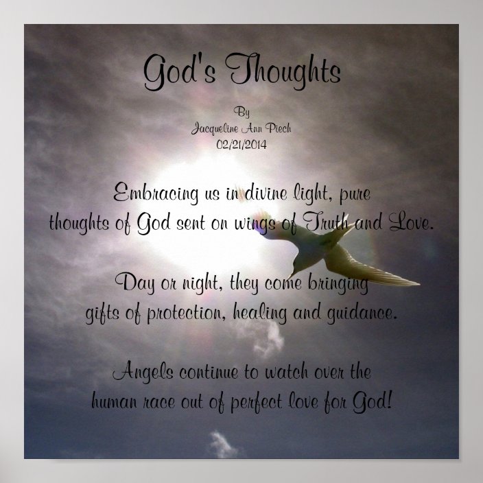 God's Thoughts Poetry Poster | Zazzle.com