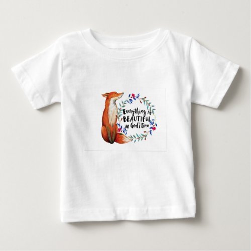 gods time foxes baby T_Shirt