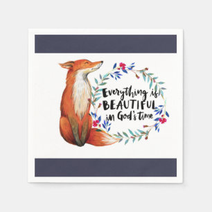 gods time foxes paper napkins