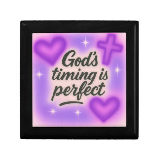 god's timing is perfect airbrush retro 90s purple gift box