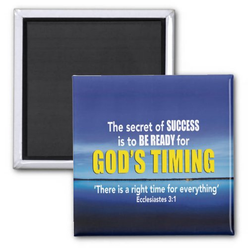 GODS TIMING Success Christian Magnet