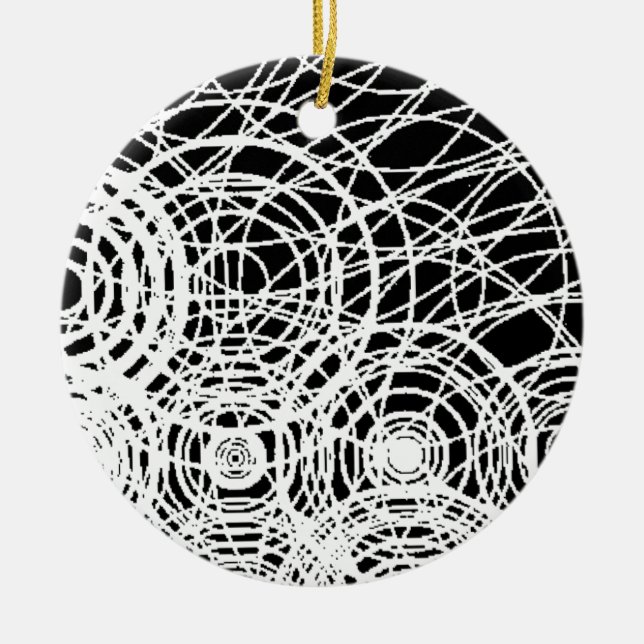 gods touches the black water ceramic ornament (Front)