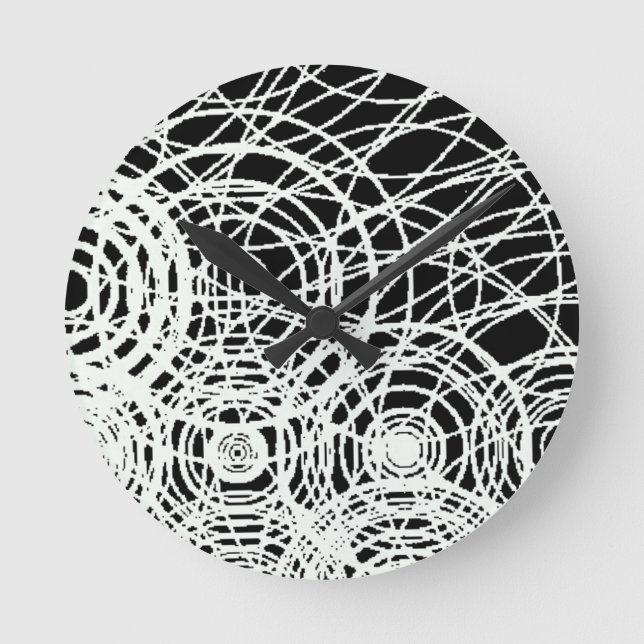 gods touches the black water round clock (Front)