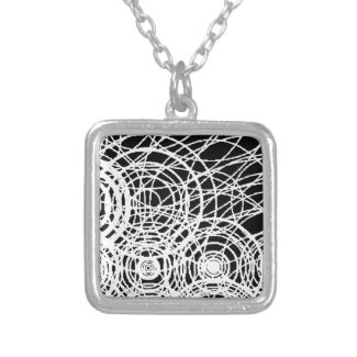 gods touches the black water silver plated necklace