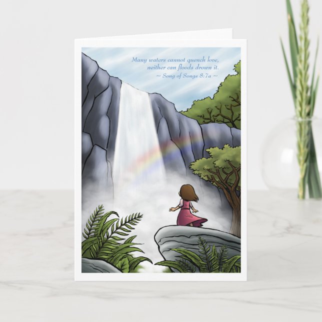 God's Unquenchable Love Greeting Card (Front)