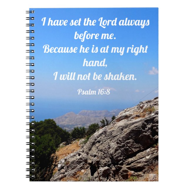 God's View Christian Bible Verse Notebook (Front)