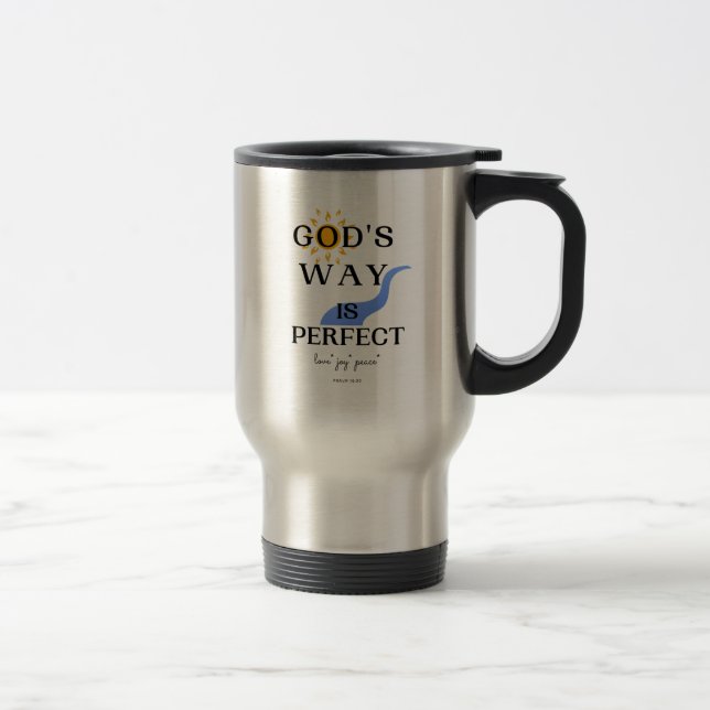 God's Way Perfect Stainless Steel Travel Mug (Right)