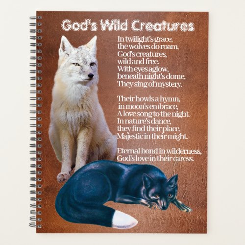 Gods Wild Creatures_ Brown  Planner