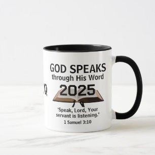 God's Word Bible 2025 ANY YEAR Christian Monogram Mug