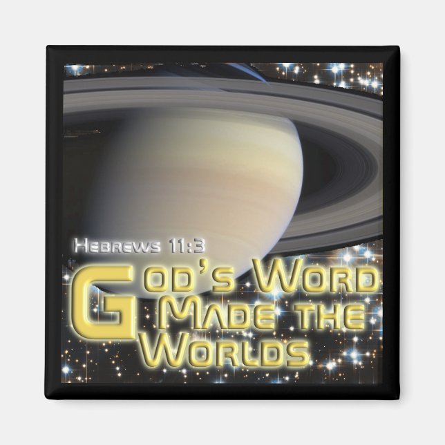 God's Word Made The Worlds - Magnet (Front)