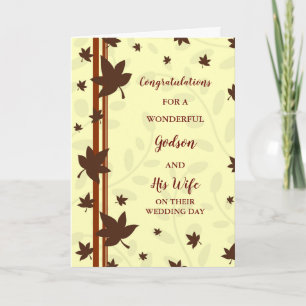 Godson and His Wife Wedding Day Congratulations Card