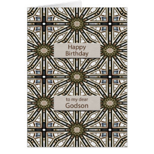 Godson Birthday Abstract Mandala Design Cards