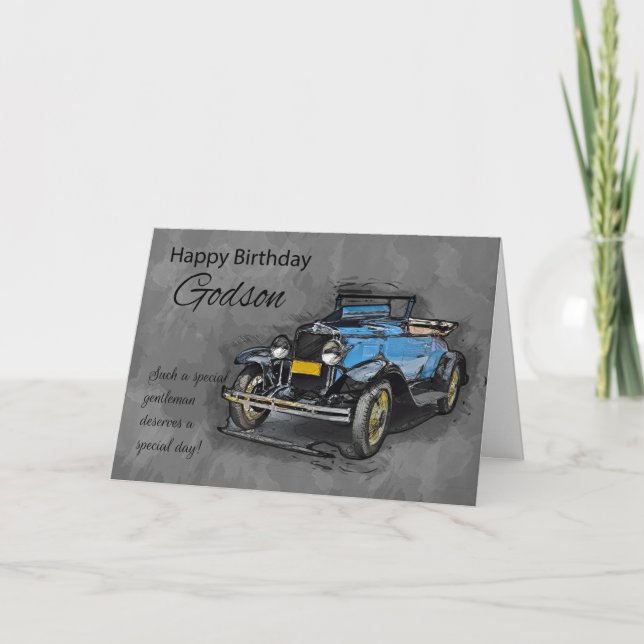 Godson Card, Standard white envelopes included Card (Front)