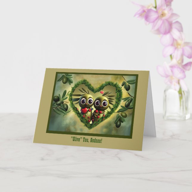 Godson Happy Fathers Day Humorous I Love You  Card (Orchid)