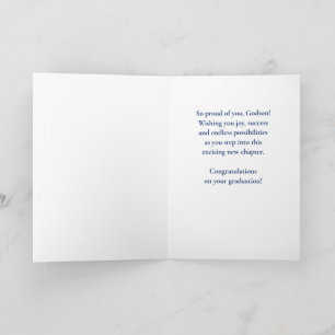 Godson High School Graduation Name Year Card