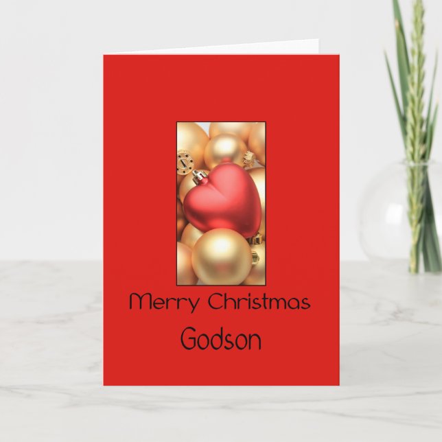 Godson Merry Christmas card (Front)