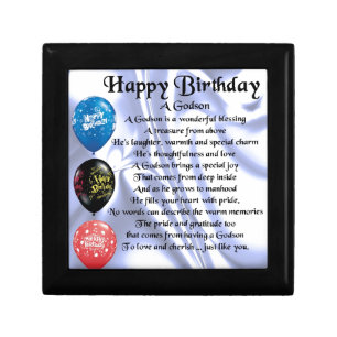 Godson Poem - happy birthday design Gift Box