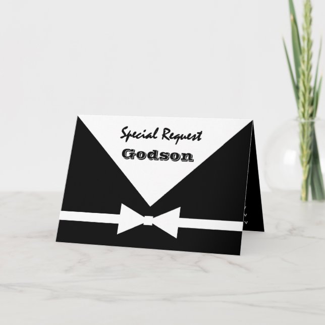 GODSON - Special Request - Be My Groomsman Invitation (Front)