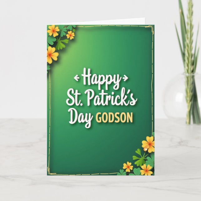 Godson St Patricks Day Card (Front)