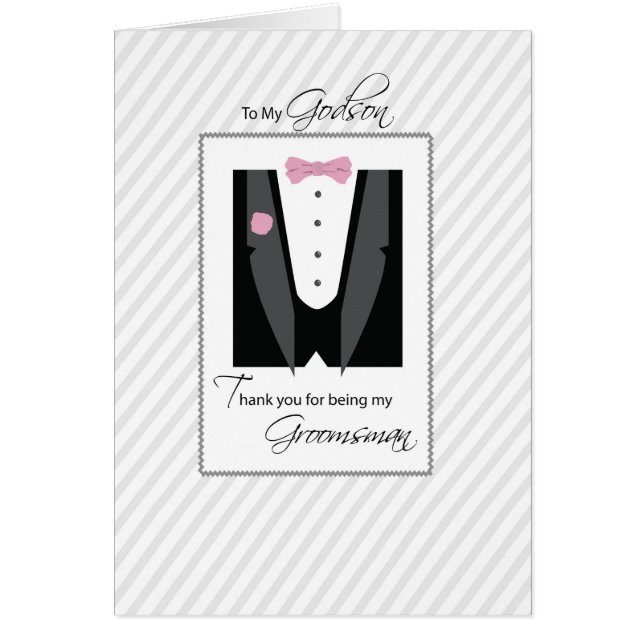 Godson, Thanks Groomsman, Rose Color (Front)