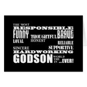 Godsons Baptism Christening Birthdays : Qualities (Front Horizontal)