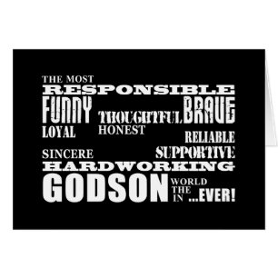 Godsons Baptism Christening Birthdays : Qualities Cards
