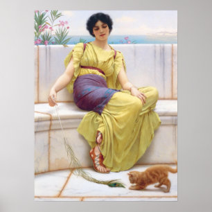 Godward Idleness Classic Painting Poster