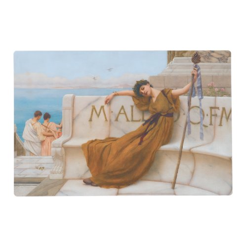 Godward Priestess of Bacchus Painting Placemat