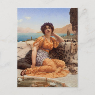 Godward - With Violets Wreathed and Robe of Saffro Postcard