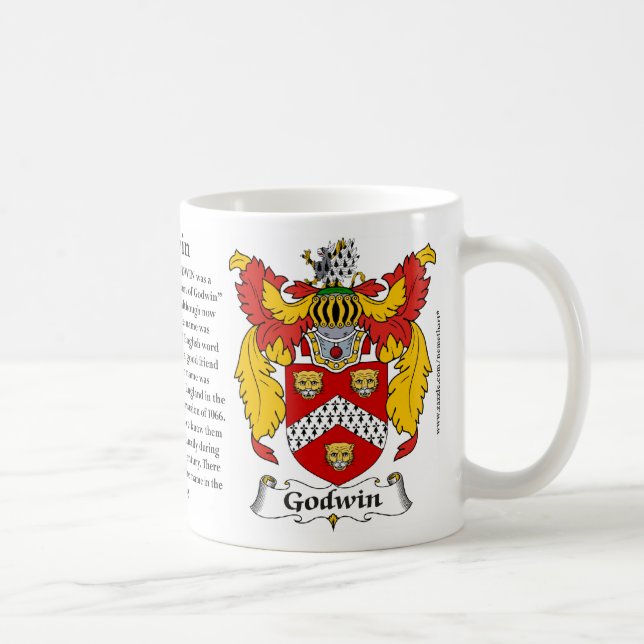 “Godwin” “Godwin crest” “Godwin coat of arms” “God Coffee Mug (Right)