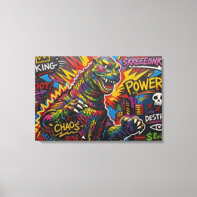 GODZILLA. 3 CANVAS PRINT (Front)