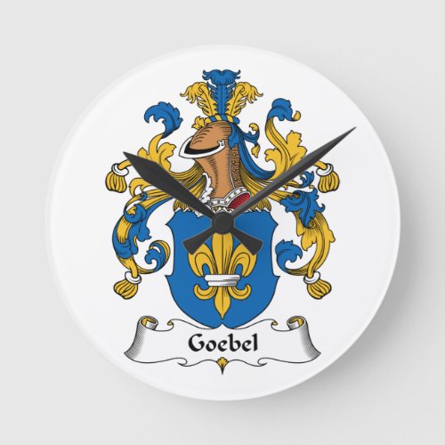 Goebel Family Crest Round Clock