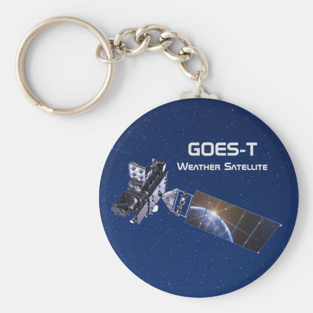 GOES-T Weather Satellite Keychain (Front)
