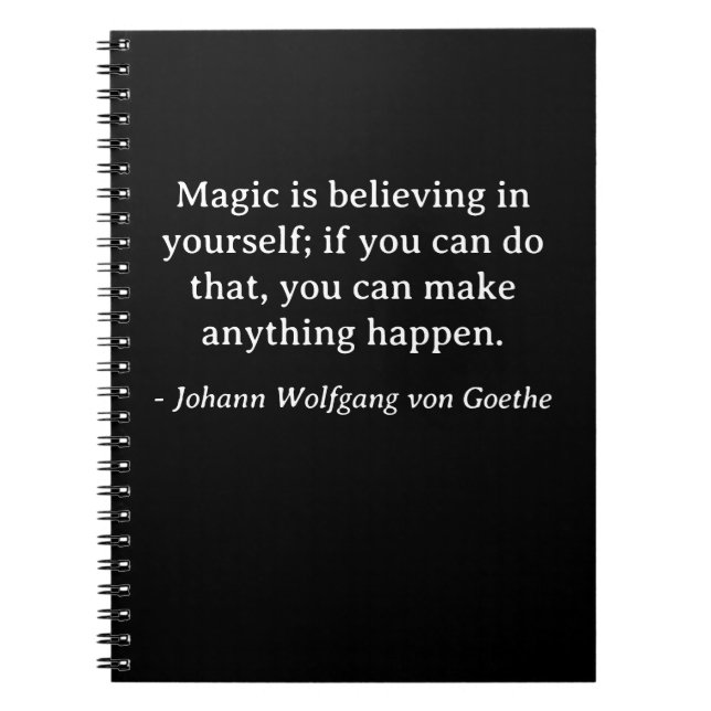 Goethe Believe in Yourself Quote Notebook (Front)
