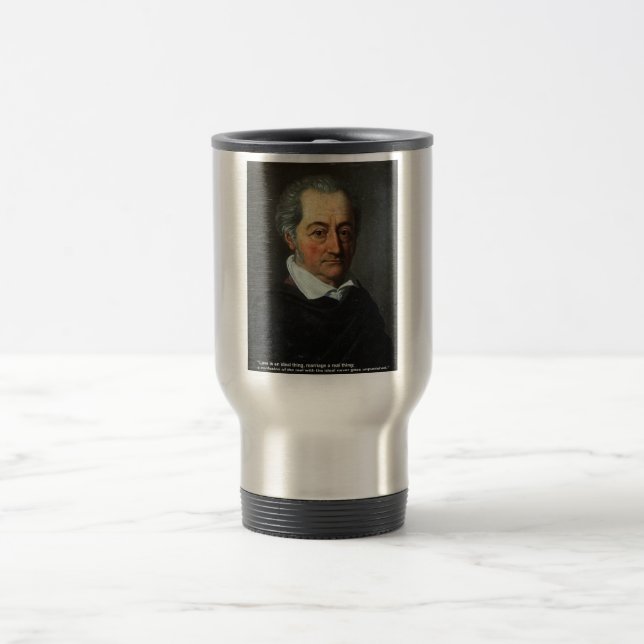 Goethe Love Quote Travel Mugs Love/Ideal Thing (Center)