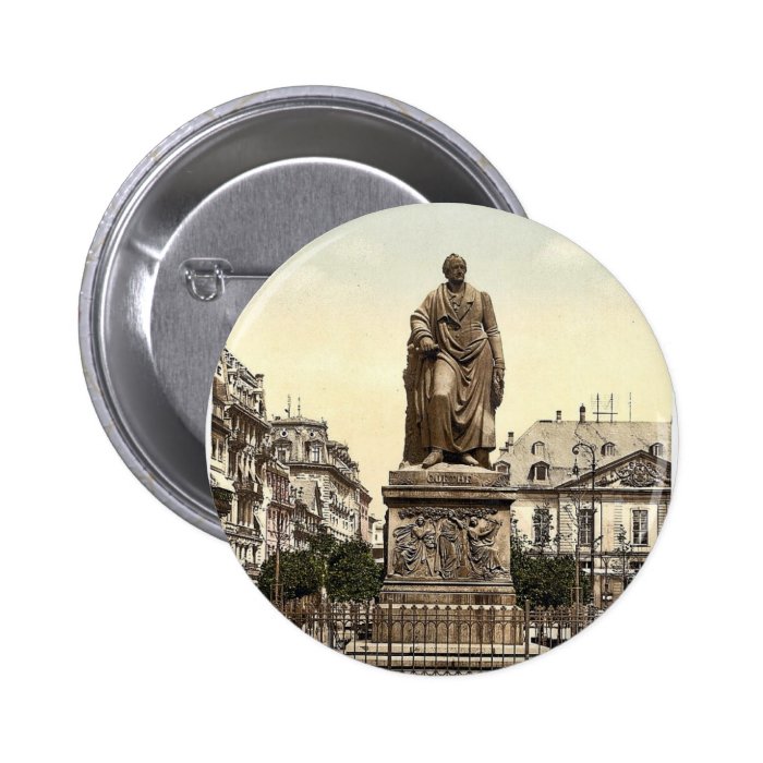 Goethe's Monument, Frankfort on Main (i.e. Frankfu Pinback Buttons