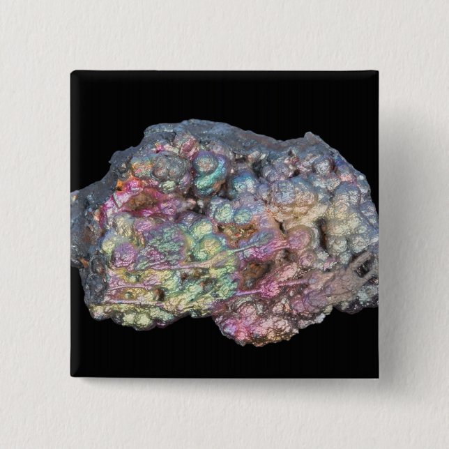 Goethite Showing Iridescence Pinback Button (Front)