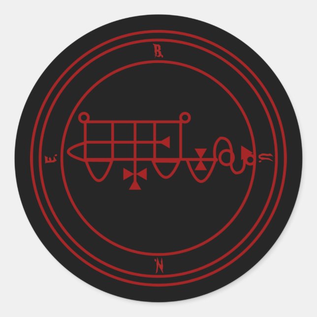 Goetic Sigil of Bune (Bim) Classic Round Sticker (Front)