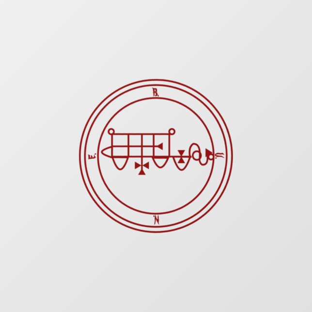 Goetic Sigil of Bune (Bim) Window Cling (Sheet)
