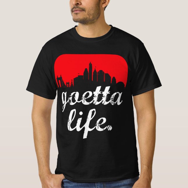 Goetta Life Cincinnati Skyline Funny Cincinnati Fo T-Shirt (Front)