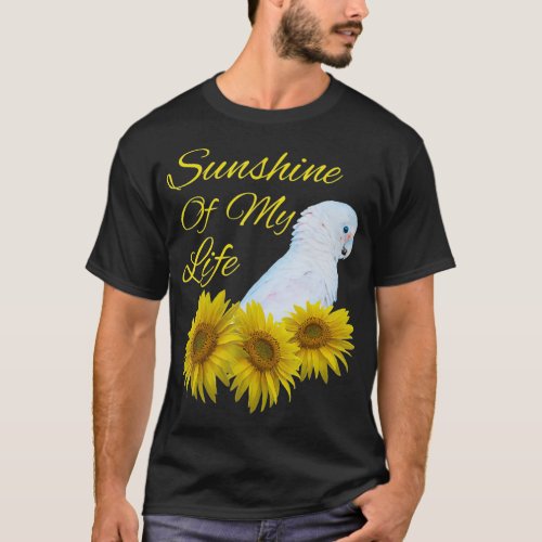 Goffins Cockatoo Parrot Sunshine Sunflower T_Shirt