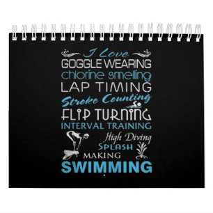 Goggle Wearing Lap Timing Flip Turning Making Swim Calendar