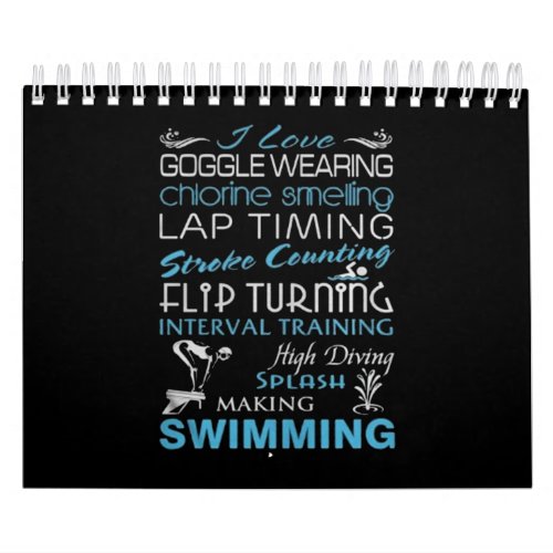 Goggle Wearing Lap Timing Flip Turning Making Swim Calendar