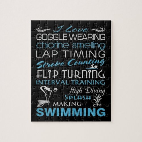 Goggle Wearing Lap Timing Flip Turning Making Swim Jigsaw Puzzle