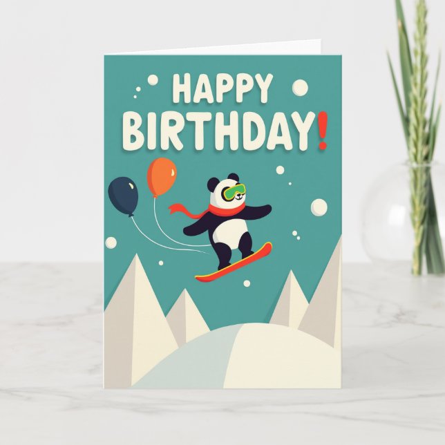 Goggles Adventure Birthday Card (Front)