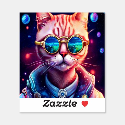 goggles cat sticker
